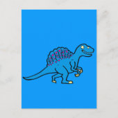 Blauwe Spinosaurus Briefkaart (Voorkant)