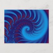 Blauwe spiraal briefkaart (Voorkant)