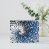 Blauwe spiraal briefkaart (Staand voorkant)