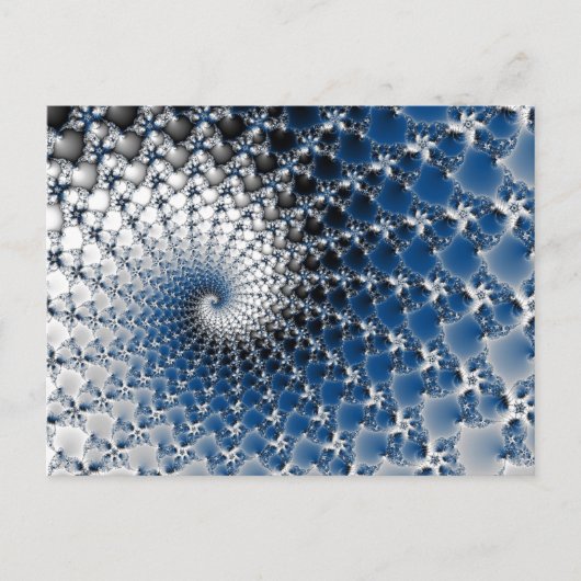 Blauwe spiraal briefkaart (Voorkant)