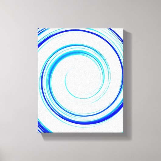 Blauwe spiraal canvas afdruk (Voorkant)