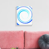 Blauwe spiraal canvas afdruk (Insitu (Woonkamer))