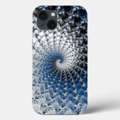 Blauwe spiraal Case-Mate iPhone case (Achterkant)