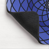 Blauwe Spiraal Mandala Muismat (Hoek)