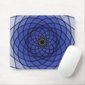 Blauwe Spiraal Mandala Muismat (Met muis)