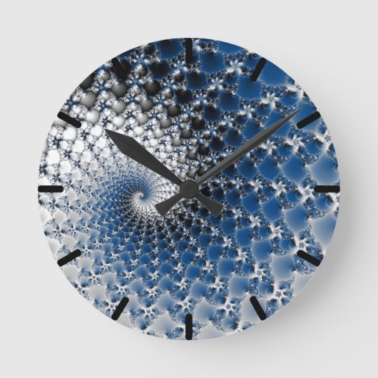 Blauwe spiraal ronde klok (Voorkant)