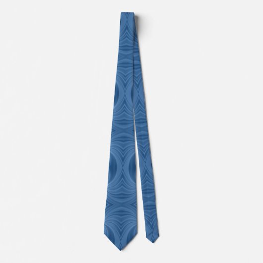 blauwe spiraal stropdas (Voorkant)