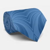blauwe spiraal stropdas (Opgerold)