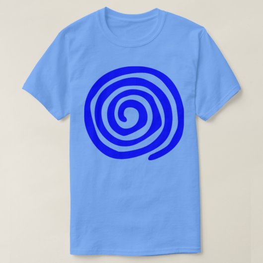 Blauwe spiraal t-shirt (Design voorkant)