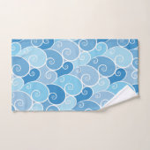 Blauwe spiraalgolven bad handdoek (Handdoek)