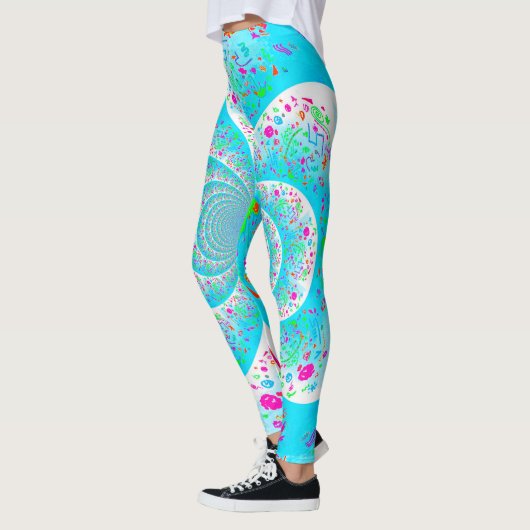 Blauwe spiraalvormige Leggings (Links)