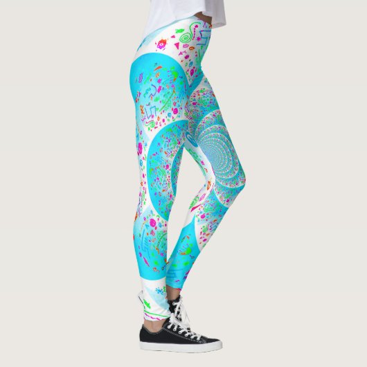 Blauwe spiraalvormige Leggings (Rechts)
