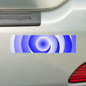 Blauwe spirale illusie door Kenneth Yoncich Bumpersticker (Op auto)