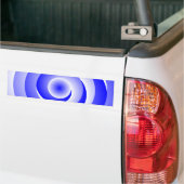 Blauwe spirale illusie door Kenneth Yoncich Bumpersticker (Op Truck)