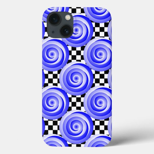 Blauwe spirale illusie door Kenneth Yoncich Case-Mate iPhone Case (Achterkant)