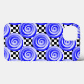 Blauwe spirale illusie door Kenneth Yoncich Case-Mate iPhone Case (Achterkant (horizontaal))