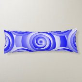 Blauwe spirale illusie door Kenneth Yoncich Lichaamskussen (Achterkant)