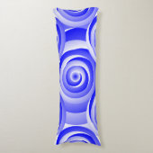 Blauwe spirale illusie door Kenneth Yoncich Lichaamskussen (Voorkant Verticaal)