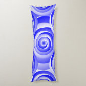 Blauwe spirale illusie door Kenneth Yoncich Lichaamskussen (Achterkant (Verticaal))