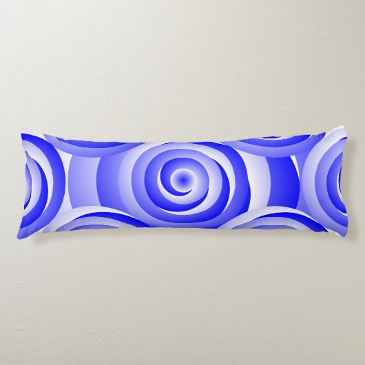 Blauwe spirale illusie door Kenneth Yoncich Lichaamskussen (Voorkant)