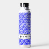 Blauwe spirale illusie door Kenneth Yoncich Waterfles (Links)