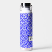 Blauwe spirale illusie door Kenneth Yoncich Waterfles (Voorkant)