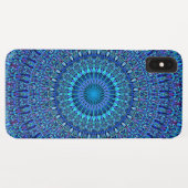 Blauwe Spirituele ventilator tuin Mandala Case-Mate iPhone Case (Achterkant (horizontaal))