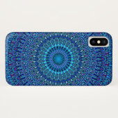 Blauwe Spirituele ventilator tuin Mandala Case-Mate iPhone Case (Achterkant (horizontaal))
