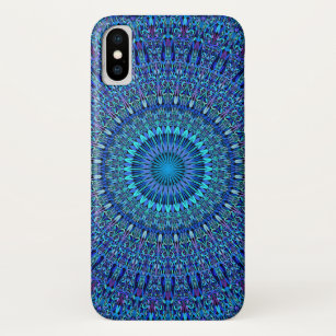 Blauwe Spirituele ventilator tuin Mandala Case-Mate iPhone Case