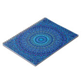 Blauwe Spirituele ventilator tuin Mandala Notitieboek (Linkerzijde)