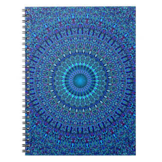 Blauwe Spirituele ventilator tuin Mandala Notitieboek