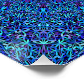 Blauwe Spirituele ventilator tuin Mandala Perfect Poster (Hoek)