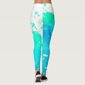 blauwe splash leggings (Achterkant)