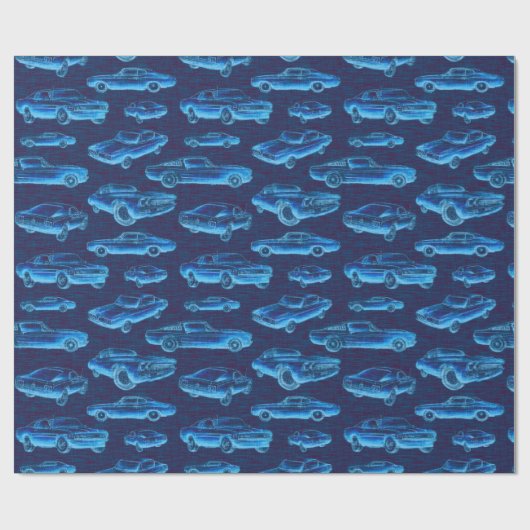 Blauwe spoeling cadeaupapier (Vlak)