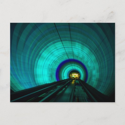 Blauwe spoortunnel, Singapore Briefkaart (Voorkant)