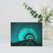 Blauwe spoortunnel, Singapore Briefkaart (Staand voorkant)