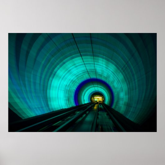Blauwe spoortunnel, Singapore Poster (Voorkant)