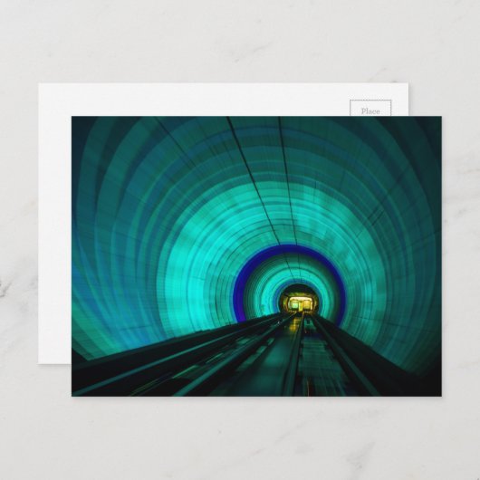 Blauwe spoorwegtunnel, Singapore Briefkaart (Voorkant / Achterkant)