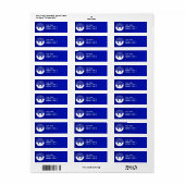 Blauwe sport etiket (Full Sheet)