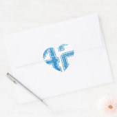 Blauwe Sport Jerzee nummer 42 Hart Sticker (Envelop)