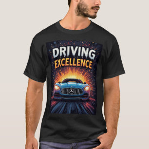 Blauwe sportauto zonsondergang uitbarsting snelhei t-shirt