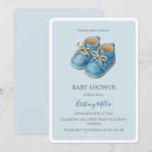 Blauwe Sportschoenen Baby Shower Sport
