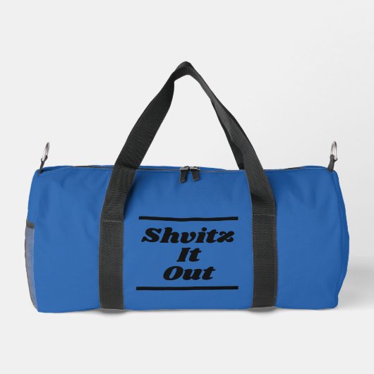 Blauwe sporttas plunjezak (Achterkant)