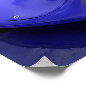 Blauwe sportwagen poster (Hoek)