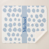 BLAUWE SPOTS SHERPA BLANKET SHERPA DEKEN (Voorkant (horizontaal))