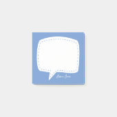 blauwe spraakballon gepersonaliseerde naam spraakw post-it® notes (Voorkant)