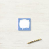 blauwe spraakballon gepersonaliseerde naam spraakw post-it® notes (Op bureau)