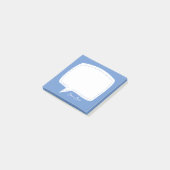 blauwe spraakballon gepersonaliseerde naam spraakw post-it® notes (Schuin)