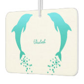 Blauwe springende Dolfijn met Bubbles Luchtverfris Luchtverfrisser (Links)