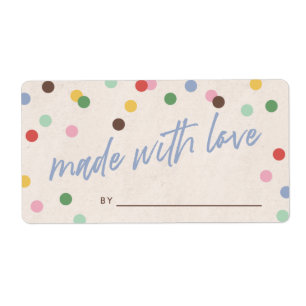 Blauwe sprinkhaan gemaakt met liefdesfeestlabel etiket